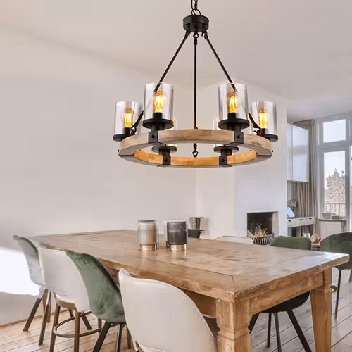 Kronleuchter aus Holz